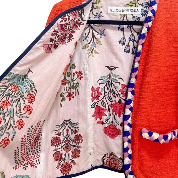 Alix of Bohemia Marilou Blood Orange Jacket Size Medium - Picture 9 of 12